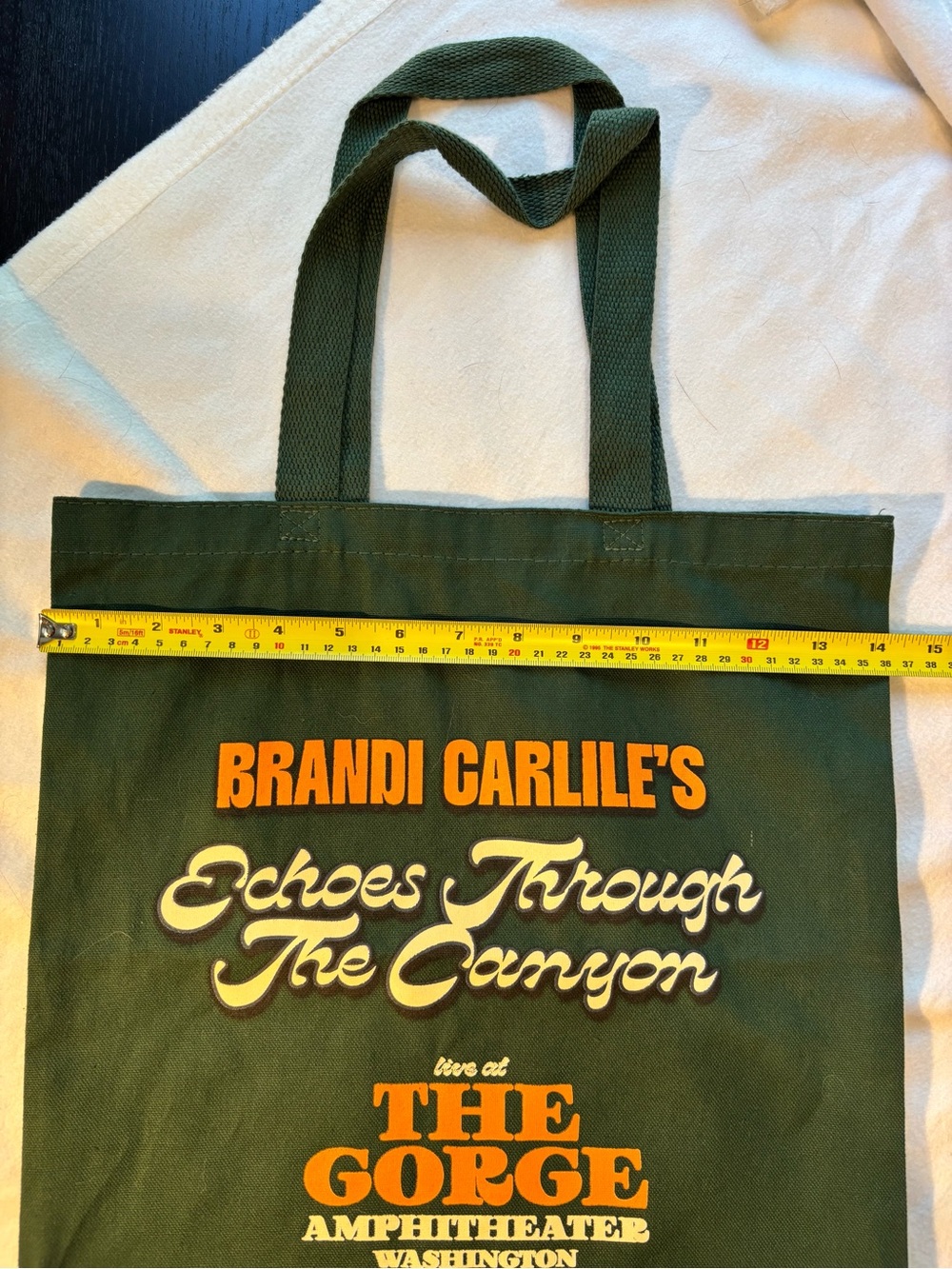 Brandi Carlile Echoes Through The Canyon 2026 Forest Green Tote Bag - Picture 4 of 4